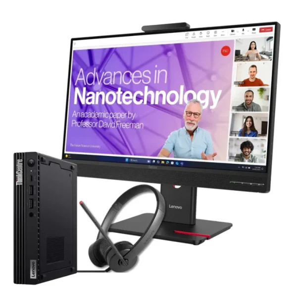 Lenovo ThinkCentre M80q +Monitor 24 ThinkVision T24v Lenovo ThinkCentre M80q Mini + Monitor 24" ThinkVision T24v | i5-10500T | 16GB RAM | 512GB SSD | Win11Pro