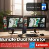 Bundle Lenovo Dual Monitor | ThinkCentre M80Q Mini PC i5-10500T Ram 16GB SSD 512GB Win11 Pro + 2x ThinkVision S27-4e 27" FHD IPS 100Hz NUOVI