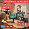 Bundle Lenovo Dual Monitor | ThinkCentre M80Q Mini PC i5-10500T Ram 16GB SSD 512GB Win11 Pro + 2x ThinkVision S27-4e 27" FHD IPS 100Hz NUOVI